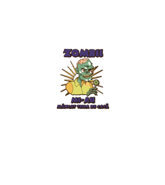 Zombii mi-au mâncat tema de casă model albastru jeanși pe tricou