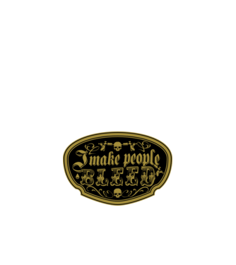I make people bleed model negru pe tricou