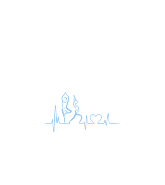 Inimă Yoga model alb pe tricou