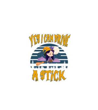 Yes, i can drive a stick model negru pe tricou