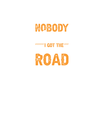 Nobody cared unti I got the longest road model negru pe tricou