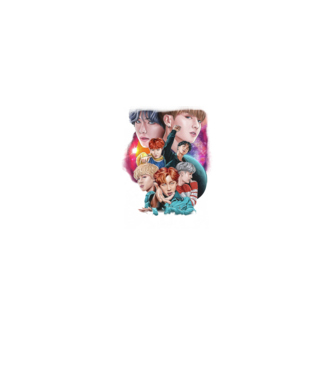 BTS POSTER model negru pe tricou