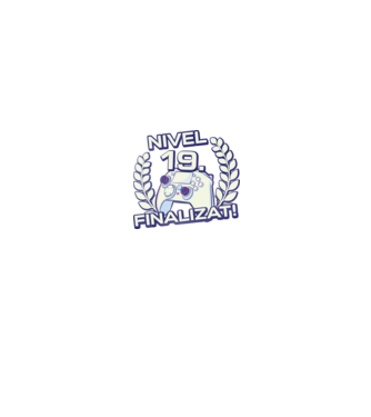 Nivel 19 finalizat! model negru pe tricou