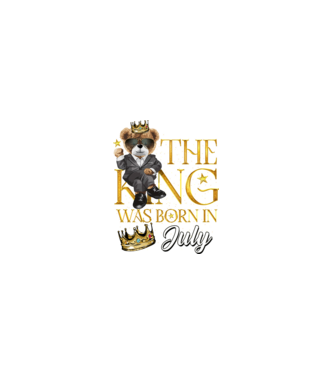 The king was born int JULY model  pe tricou