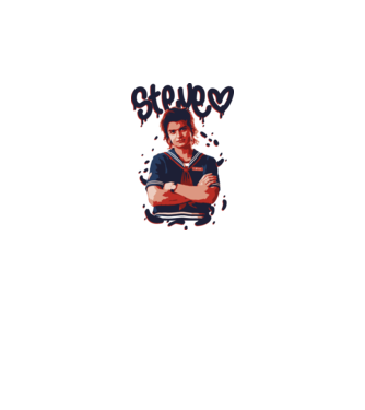 steve stranger things model gri pe tricou