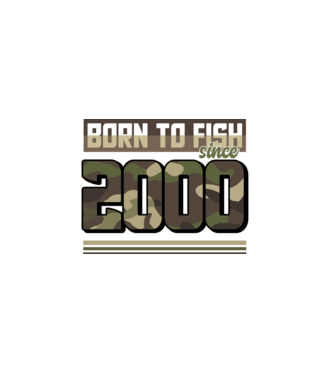 Born to fish since 2000 model negru pe tricou