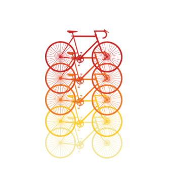 Retro Bike model alb pe tricou