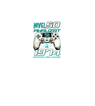 Nivel finalizat 50 1975 model negru pe tricou