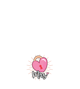 Mrs key to the heart model negru pe tricou