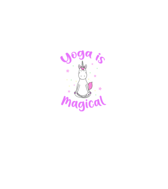 yoga is magical model negru pe tricou