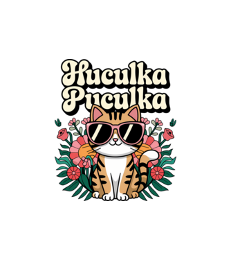 Huculka Puculka pisică 3 model nisipiu pe tricou