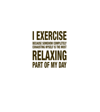 I exercise because model alb pe tricou