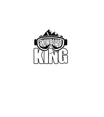 Snowboard king 01 model negru pe tricou