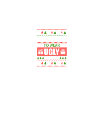 Too Cute for ugly sweater model albastru jeanși pe tricou