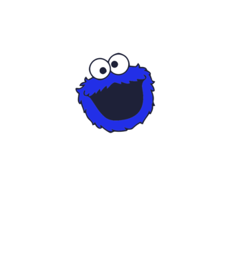 Cookie Monster Face model negru pe tricou