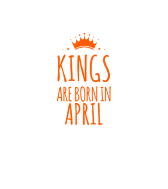Kings are born in - April model gri închis pe tricou