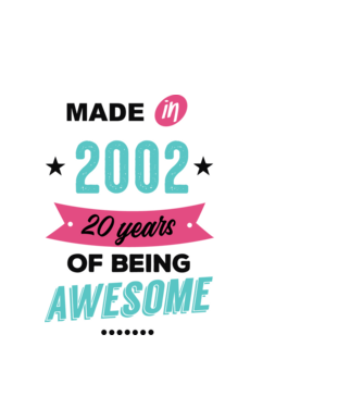 MADE in 2002 model alb pe tricou