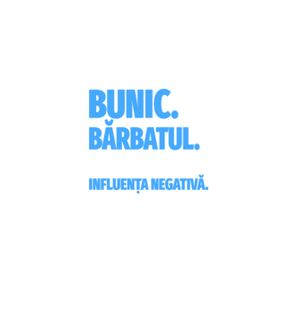 Bunic model negru pe tricou
