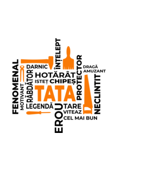 Acronimele tatălui model alb pe tricou