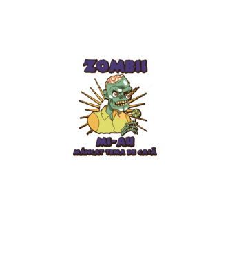 Zombii mi-au mâncat tema de casă model negru pe tricou