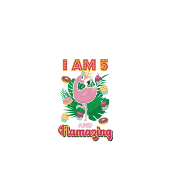 FLAMAZING Birthday 5 Years old model alb pe tricou