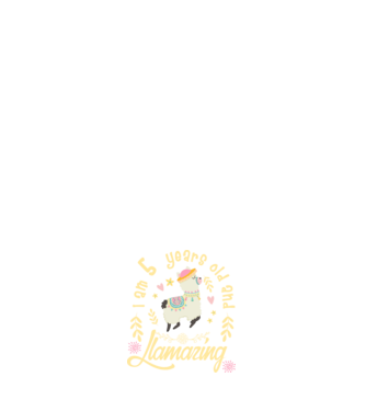 Birthday Llamazing 5 years old model negru pe tricou