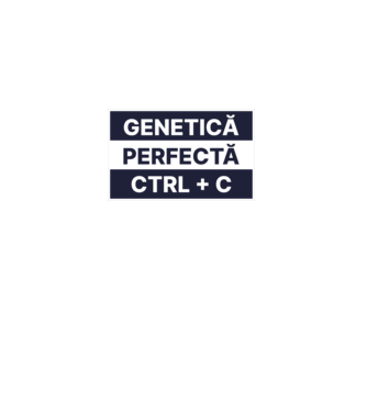 Genetică perfectă CTRL + V model alb pe tricou