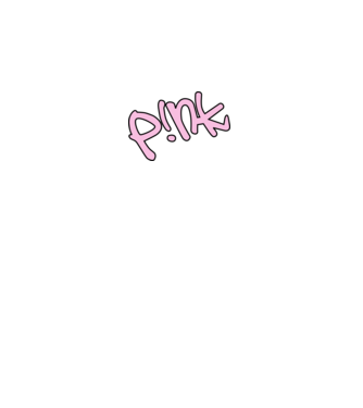 PINK model alb pe tricou