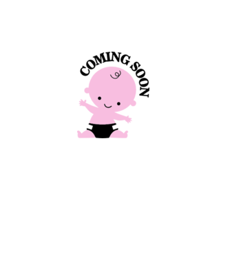 Coming soon baby model alb pe tricou