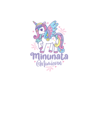 Minunata Mamicorn model alb pe tricou