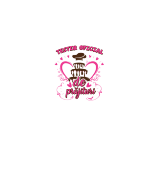 tester oficial de prăjituri model alb pe tricou