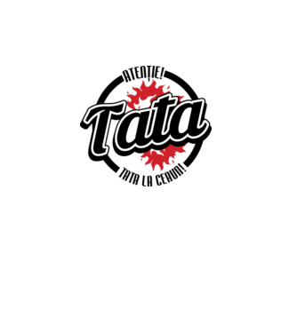 Atenție! Tata la ceaun! model alb pe tricou