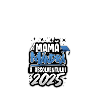 Mamă Mândră a absolventului model alb pe tricou