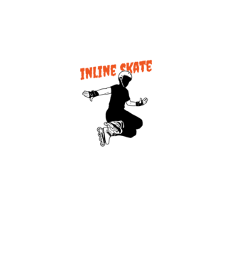 TR inlineskate model negru pe tricou