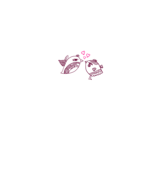 lovebirds model alb pe tricou