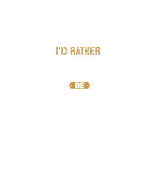 I'd rather be cycling model negru pe tricou