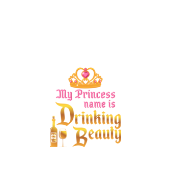 Drinking beauty model negru pe tricou