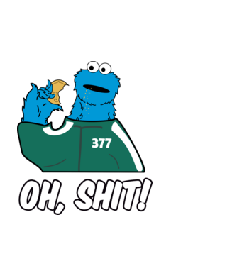 cookie monster squid game parody model negru pe tricou