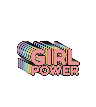 Girl power model verde de măr pe tricou