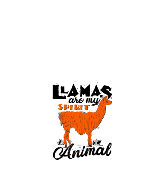 Llamas are my spirit animal model alb pe tricou