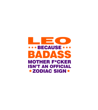 Badass zodiac LEO model alb pe tricou