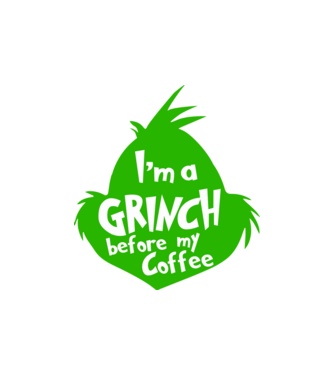 Grinch before coffee model nisipiu pe tricou