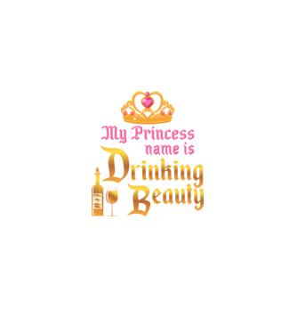 Drinking beauty model negru pe tricou