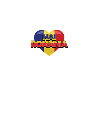 Romania heart model negru pe tricou