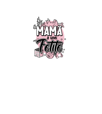 Mamă a unei fetițe model alb pe tricou