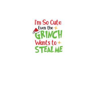 So cute Grinch model negru pe tricou