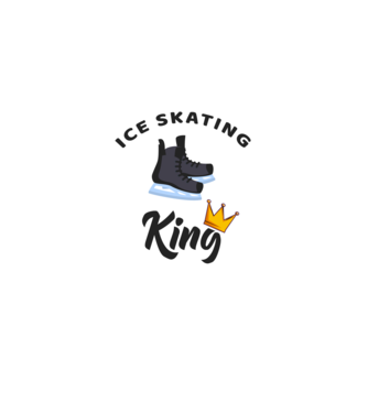 Ice skatin King model negru pe tricou