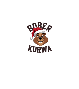 Bober kurwa xmas model alb pe tricou