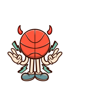Evil basketball model negru pe tricou