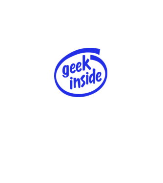 Geek inside model gri pe tricou